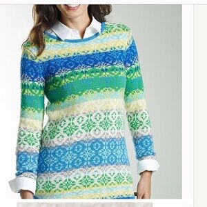 Vibrant Nordic Fair Isle Sweater EUC